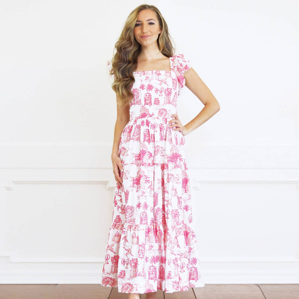 Vacation Vibes Toile Dress