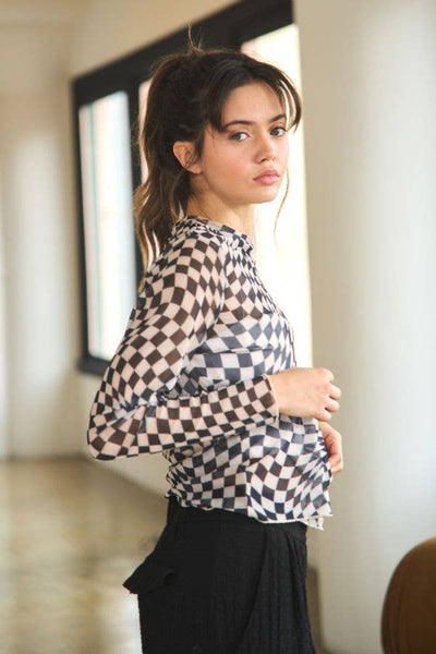 Checker Board Mesh Top