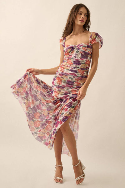 Garden Kisses Mesh Sweetheart Dress