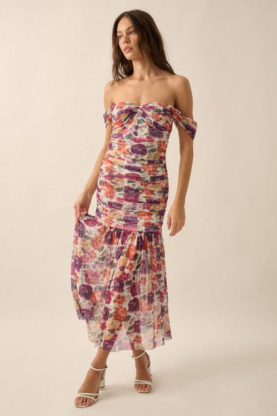 Garden Kisses Mesh Sweetheart Dress