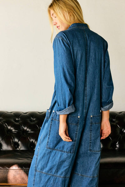 Daisy Relaxed Denim Coveralls