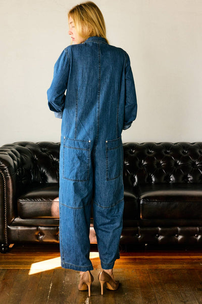 Daisy Relaxed Denim Coveralls