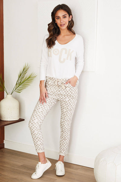 Checker Square Up Pant