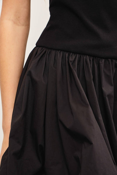 Showtime Ready Crew Neck Balloon Hem Sleeveless Dress