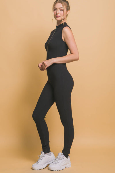 Whitney Half Zip Front Jumpsuit
