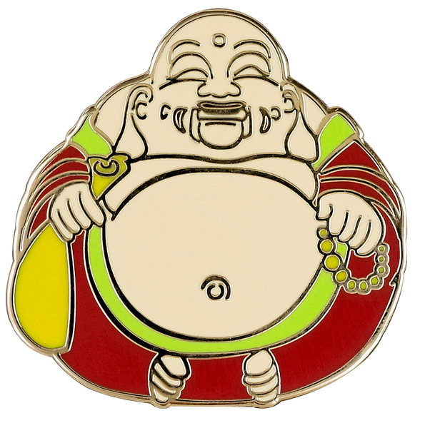 Laughing Buddha Hard Enamel Pin