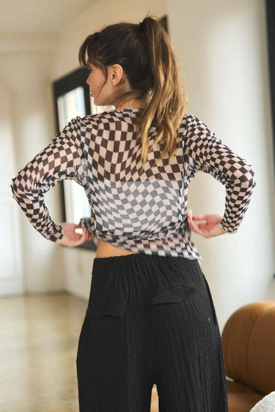Checker Board Mesh Top
