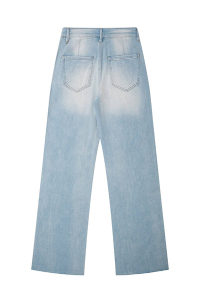 Embroidery Cut Out Jeans