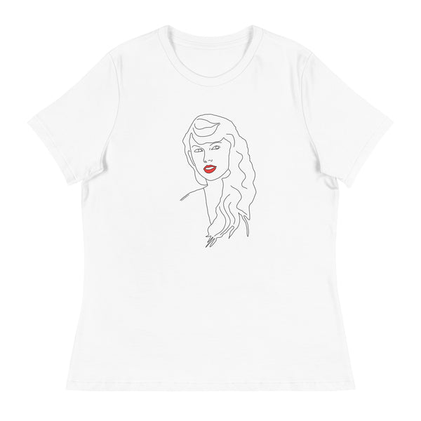 Taylor Swift Red Lipstick Women's Relaxed T-Shirt