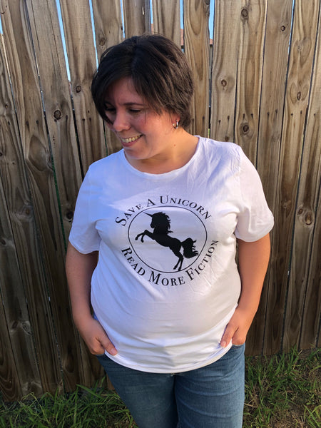 Save A Unicorn, Read More Fiction Short Sleeve T-Shirt