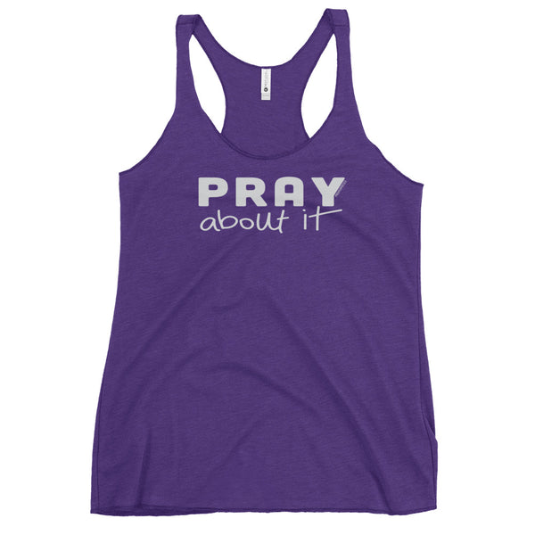 Pray about it Women's Racerback Tank