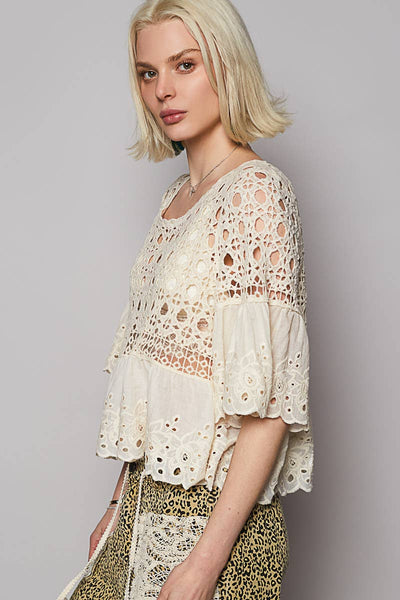 Ruthie Eyelet Crochet Top