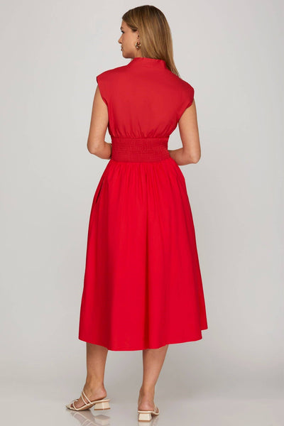 Quinn Front Zip Midi Dress