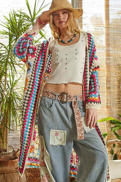 Mallory Long Sleeve Crochet Cardigan