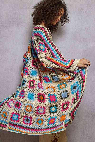Mallory Long Sleeve Crochet Cardigan