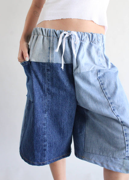 Hillside Eco-Denim Wide Leg Shorts