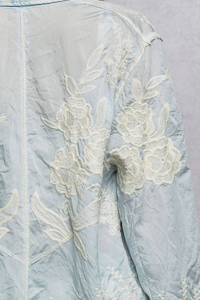 Nora Long Sleeve Scalloped Edge Shirt