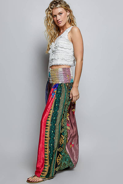 Sonya One-of-a-Kind Smocked Waist Wide Leg Pants