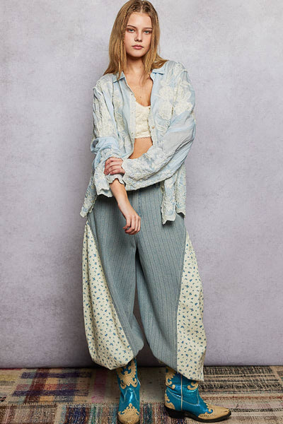 Nora Long Sleeve Scalloped Edge Shirt