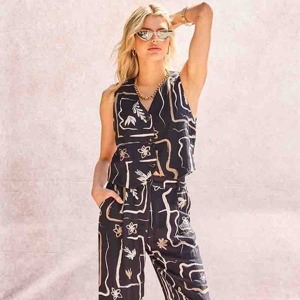 Judy Printed Wide Pants