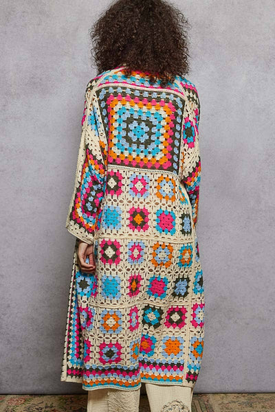 Mallory Long Sleeve Crochet Cardigan