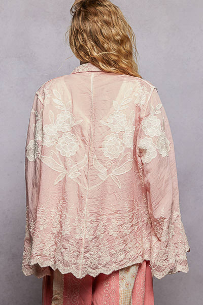 Nora Long Sleeve Scalloped Edge Shirt