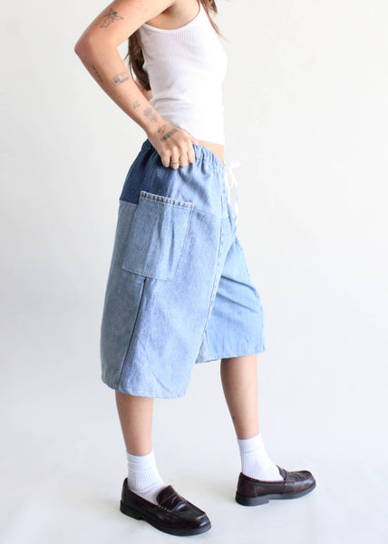 Hillside Eco-Denim Wide Leg Shorts