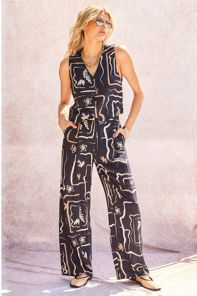 Judy Printed Wide Pants