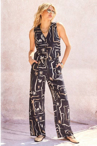 Judy Printed Wide Pants