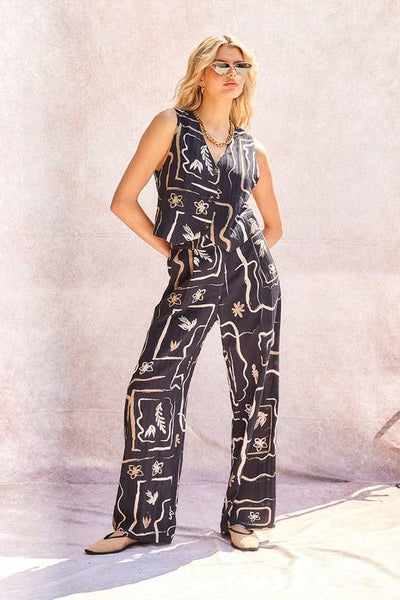 Judy Printed Wide Pants