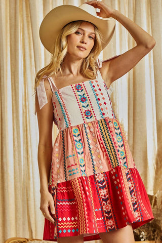 Southern Sunsets Embroidered Dress