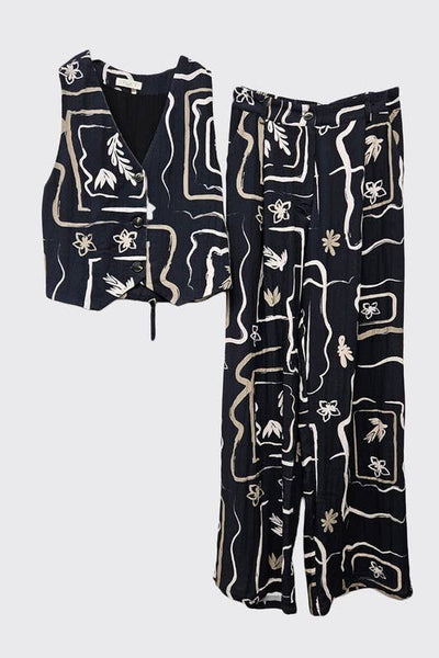 Judy Printed Wide Pants