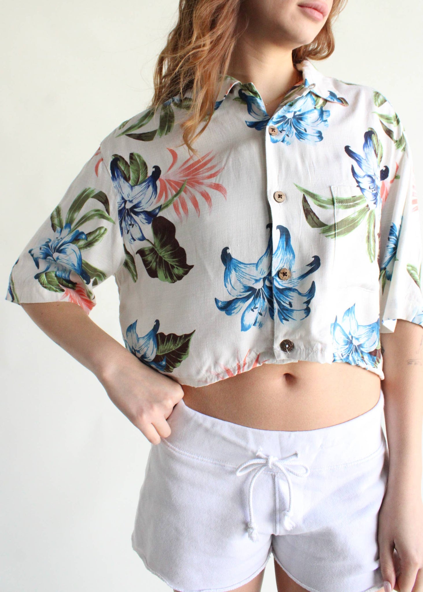 Crop Tropical Shirt