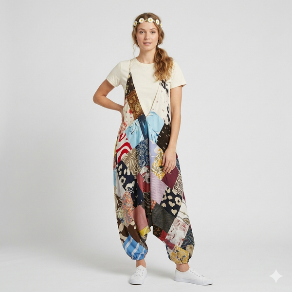 Lola Patchwork Lounge Jumpsuit