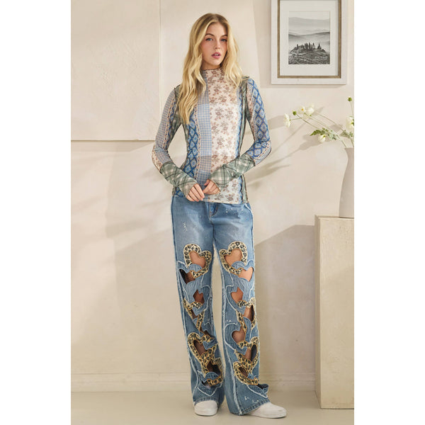 Rumi Heart Cutout Jeans