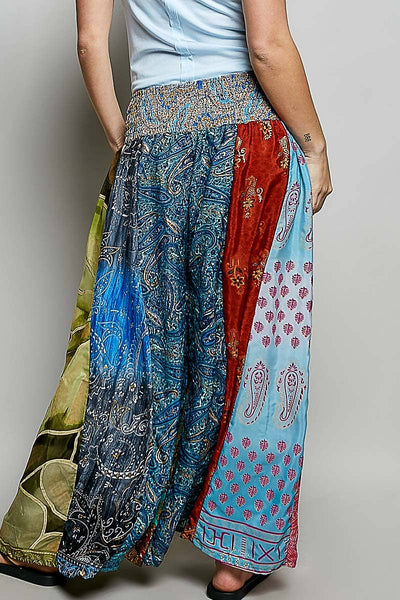 Sonya One-of-a-Kind Smocked Waist Wide Leg Pants