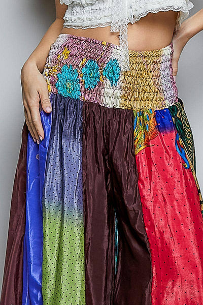 Sonya One-of-a-Kind Smocked Waist Wide Leg Pants