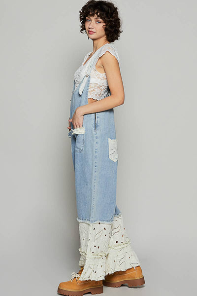 Valerie Floral Ruffle Pockets Overalls