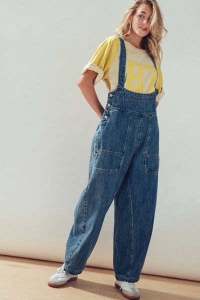 Sophia Wide-Leg Denim Overalls