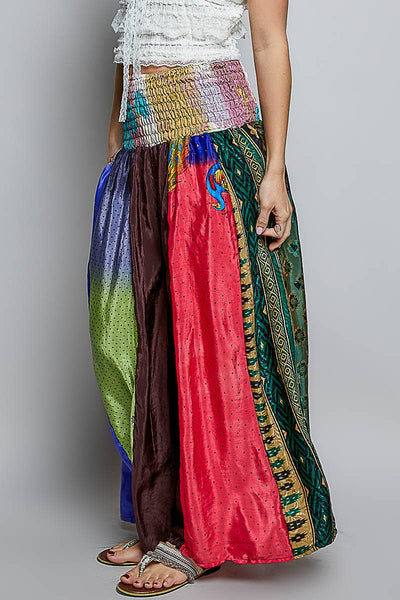 Sonya One-of-a-Kind Smocked Waist Wide Leg Pants