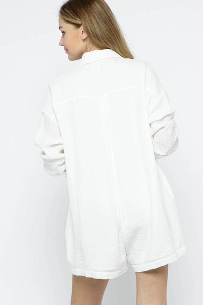 Simone Button Down Romper