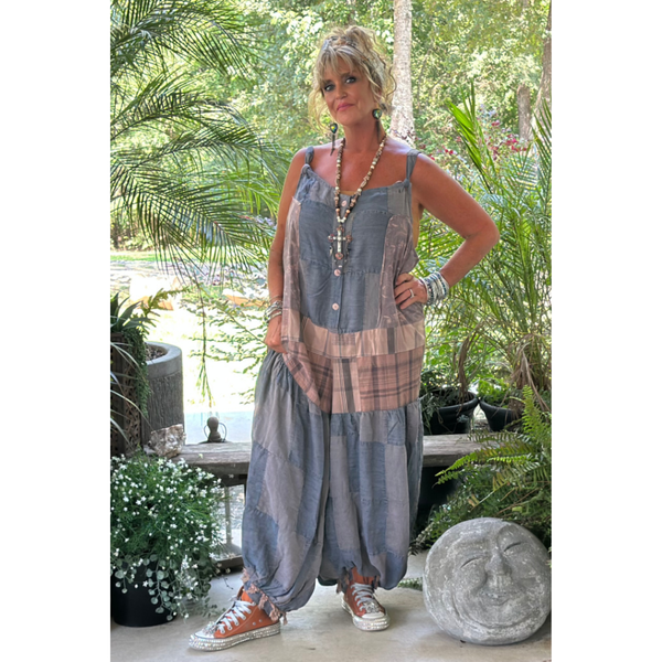 Patched Together Overalls