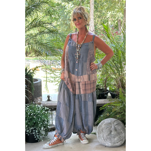 Patched Together Overalls