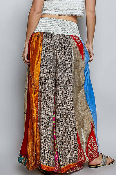 Sonya One-of-a-Kind Smocked Waist Wide Leg Pants