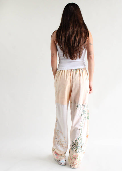 Embroidered Pieced Pant