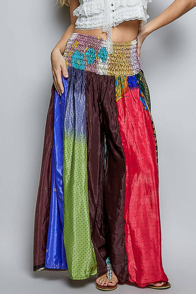 Sonya One-of-a-Kind Smocked Waist Wide Leg Pants