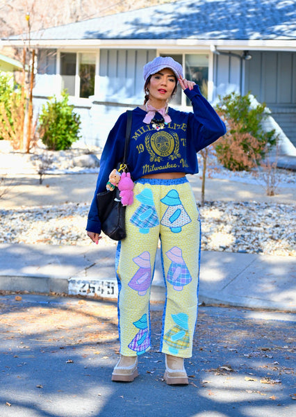 Upcycled Vintage Cotton Barrel Pants