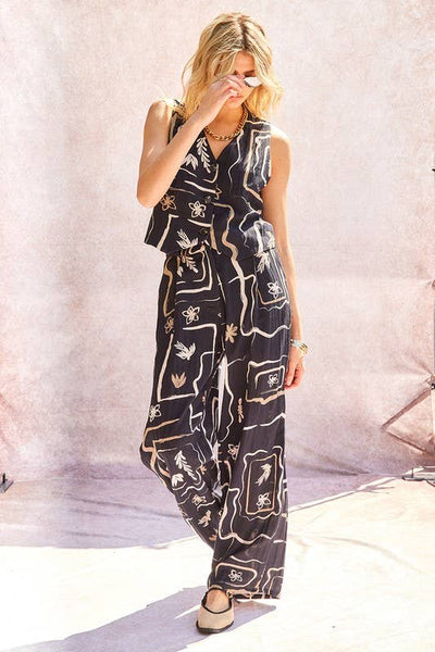 Judy Printed Wide Pants