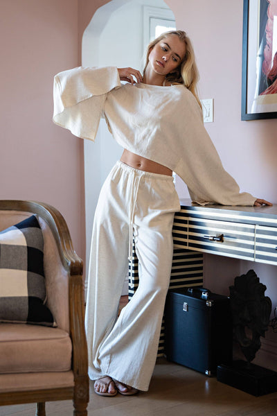 Amber Linen Top and Pant Set