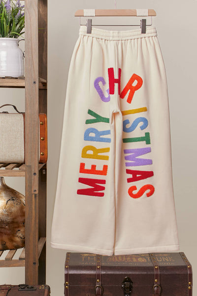 Merry Christmas Lettering Pants